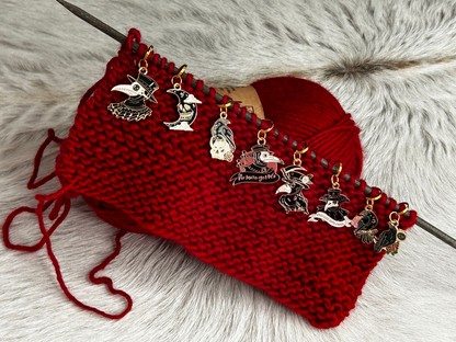 Black Crow Calling Stitch Markers