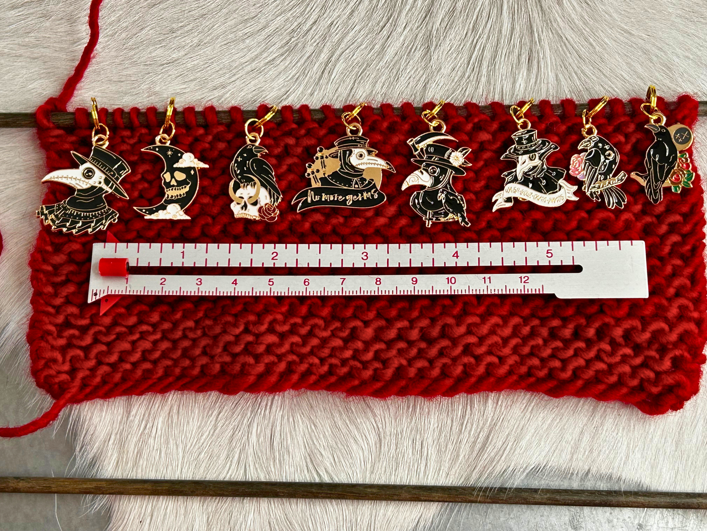 Black Crow Calling Stitch Markers