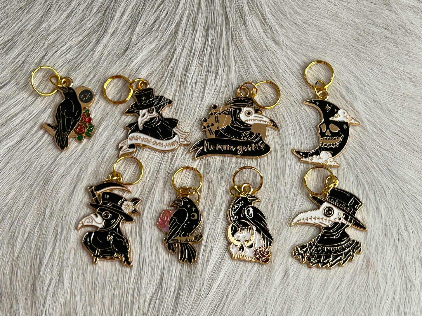 Black Crow Calling Stitch Markers