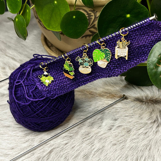 Crazy Plant Lady Stitch Markers